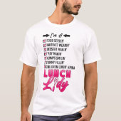 T-shirt Déjeuner Lady Cafeteria Crew I'm A Food Servin' Ch (Devant)