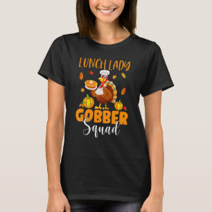 T-shirt Déjeuner Lady Gobble Squad Thanksgiving Turquie Co