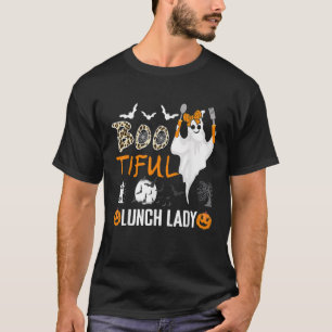 T-shirt Déjeuner Lady Halloween Cafétéria de l'école Léopa