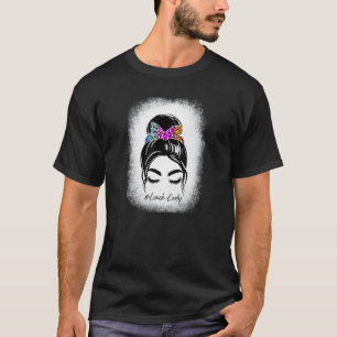T-shirt Déjeuner Lady Life Femme Messy Bun De Drôle Leopar
