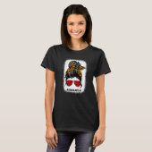 T-shirt Déjeuner Lady Messy Bun Empreinte de léopard S (Devant entier)