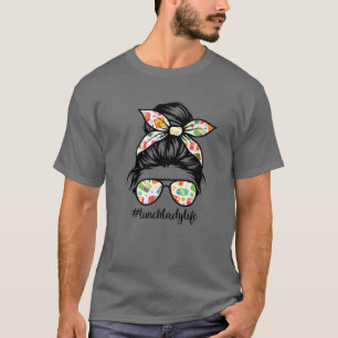 T-shirt Déjeuner Lady Messy Cheveux Femme Bun Déjeuner L