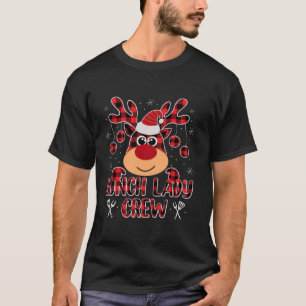 T-shirt Déjeuner Lady Xmas Pajamas Buffalo Plaid Christmas