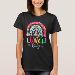 T-shirt Déjeuner Le Plus Hoopest Lady Polka Dot Boho Rainb