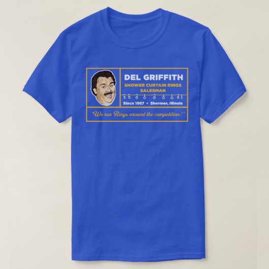 T-shirt Del Griffith Douche Anneaux de rideau Vendeur (Design devant)