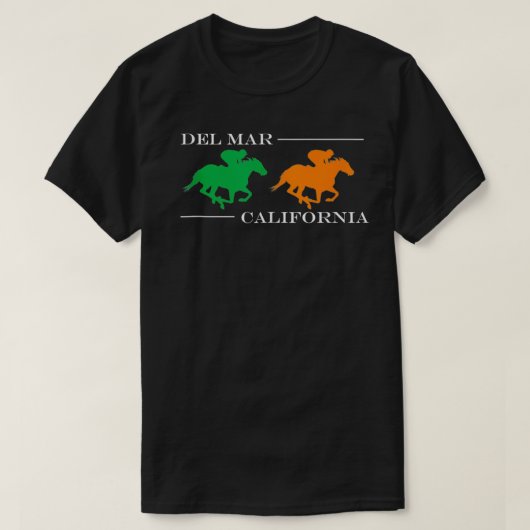 T-shirt Del Mar California Horse Racing  (Design devant)