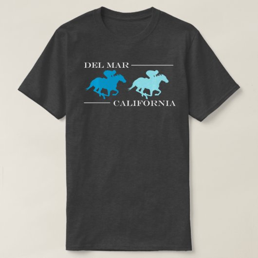 T-shirt Del Mar California Horse Racing Long Manche (Design devant)