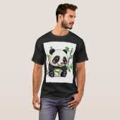 T-shirt Délai et devis du panda (Devant entier)