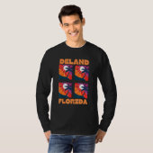 T-shirt Deland Floride Rétro Plage Tropicale (Devant entier)