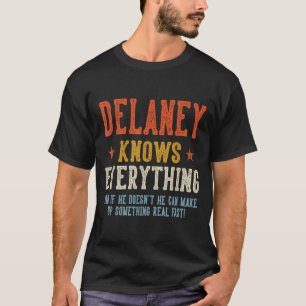T-shirt Delaney sait tout rétro fête des pères
