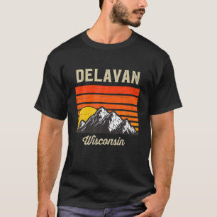 T-shirt Delavan Wisconsin Retro City State USA