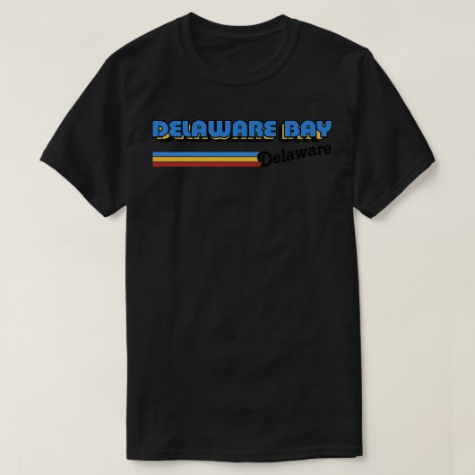 T-shirt Delaware Bay Delaware Design rétro (Design devant)