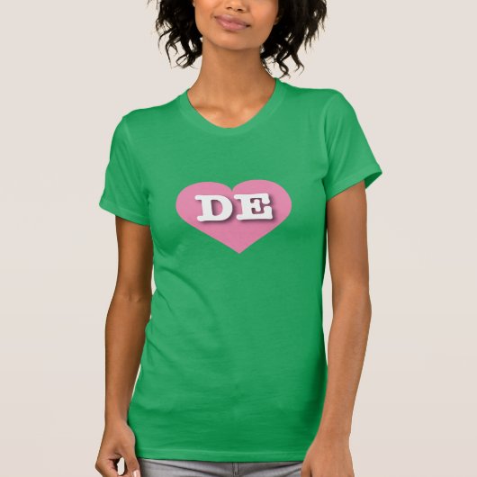 T-shirt Delaware Coeur rose - J'aime DE (Devant)