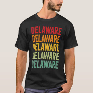 T-shirt Delaware County Pennsylvania Rainbow Text Design