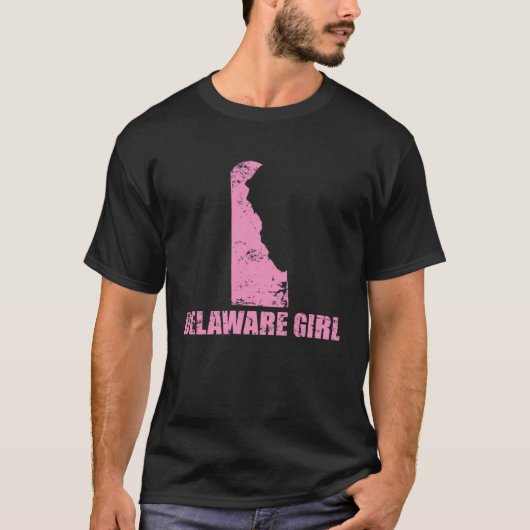 T-shirt Delaware Girl USA America State (Devant)