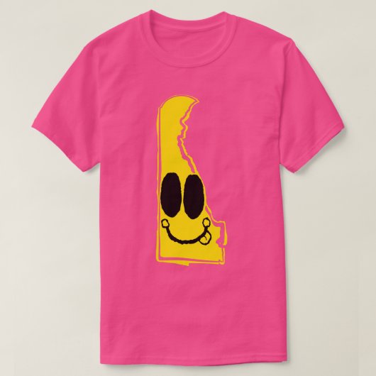 T-shirt Delaware Happy Face avec la langue sort (Design devant)