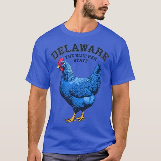 T-shirt Delaware La Citation De L'État De Blue Hen (Devant)