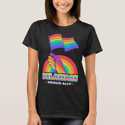 T-shirt Delaware Proud Ally Pride Month LGBTQ LGBT Communi (Devant)