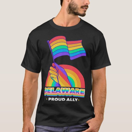 T-shirt Delaware Proud Ally Pride Month LGBTQ LGBT Communi (Devant)