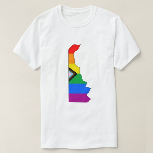 T-shirt Delaware State Pride Fierté LGBTQ Progress Pride (Design devant)