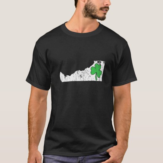 T-shirt Delaware State St Patrick S Day Delaware Green Sha (Devant)