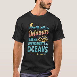 T-shirt Delaware USA State America Travel Delawara Dover