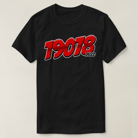 T-shirt Delco Wear Rep Your Town 19078 (Design devant)