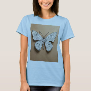 T-Shirt d'élégance papillon métallique.