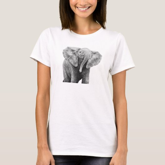 T-shirt d'éléphant de bébé (Devant)