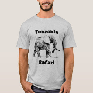 T-shirt d'éléphant de safari de la Tanzanie