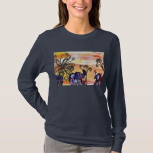 T-shirt d'éléphants d'Asie