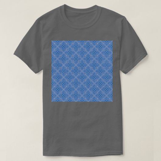 T-shirt Delft Blue Op Art Motif (Design devant)