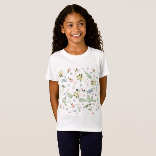 T-Shirt Delicate floral pattern  (Devant entier)