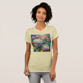 T-shirt Delicate Lotus Flowers Blossoming in the Snow (Devant entier)