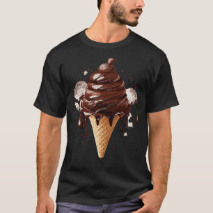 T-shirt Délicieusement Éffrayant Crème glacée au chocolat 