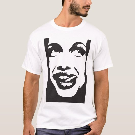 T-shirt Délicieux ! La fille avec sa langue (Devant)