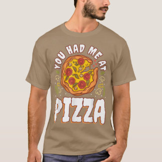 T-shirt Délicieux pizza tarte yummy collations poivron fro