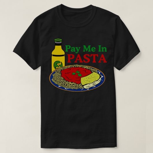 T-shirt Délicieux spaghetti Pasta Pun (Design devant)