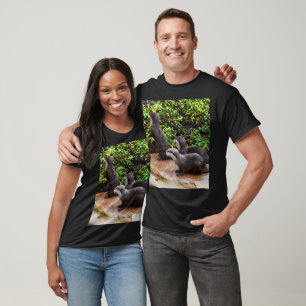T-shirt Délicieux : Trois Petites Loutres Grises,