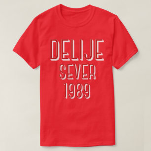 T-shirt Delije Sever 1989 Crveno Beli