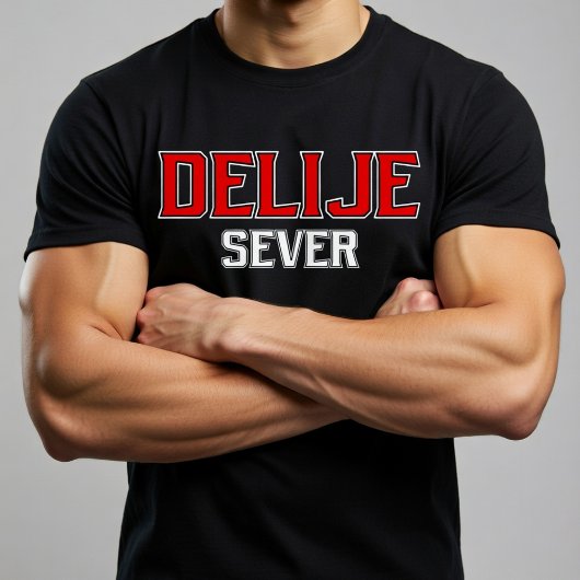 T-shirt Delije Sever Rouge Blanc 