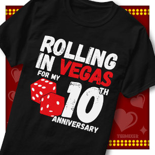 T-shirt Délire à Vegas 10e Anniversaire Couple Drôle