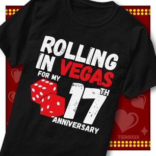 T-shirt Délire à Vegas 17e Anniversaire de Mariage Couple