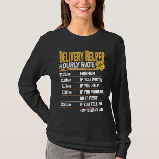T-shirt Delivery Driver Hourly Rate Courier Postal Deliver (Devant)