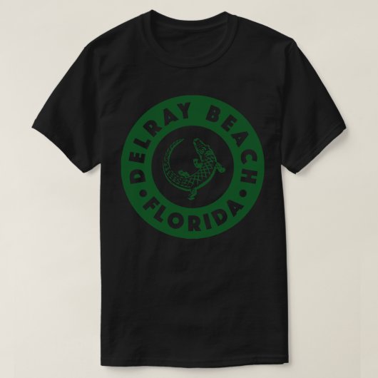T-shirt Delray Beach Floride Circle Vert (Design devant)