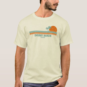 T-shirt Delray Beach Floride Sun Palm Trees