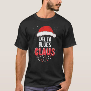 T-shirt Delta Blues Santa Claus Costume de correspondance 