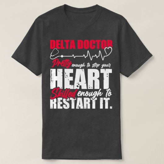 T-shirt Delta Doctor Funny Design 1 (Design devant)
