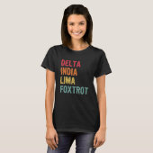 T-shirt Delta Inde Lima Foxtrot (Devant entier)