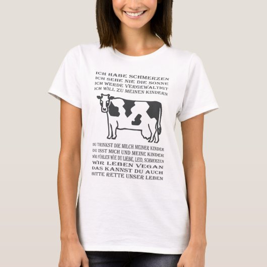 T-SHIRT DEMANDE D'UNE VACHE - 01W (Devant)